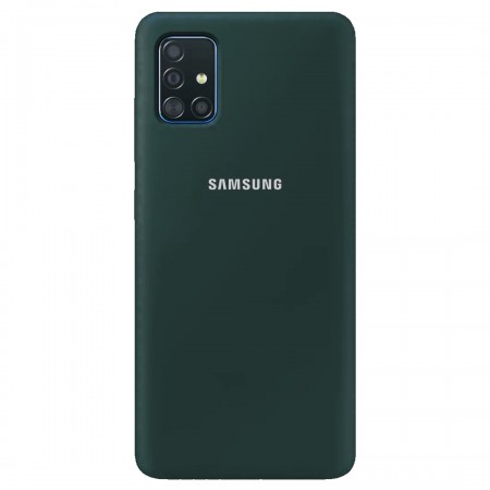Чехол Silicone Cover Full Protective (AA) для Samsung Galaxy A51 Зелёный (4469)