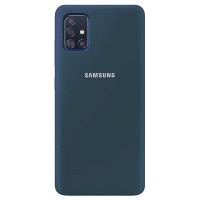 Чехол Silicone Cover Full Protective (AA) для Samsung Galaxy A51 Синій (4470)