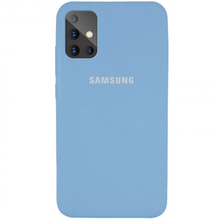 Чехол Silicone Cover Full Protective (AA) для Samsung Galaxy A51 Блакитний (4471)
