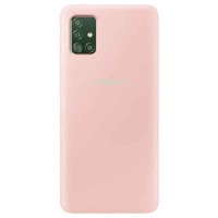 Чехол Silicone Cover Full Protective (AA) для Samsung Galaxy A51 Розовый (4481)