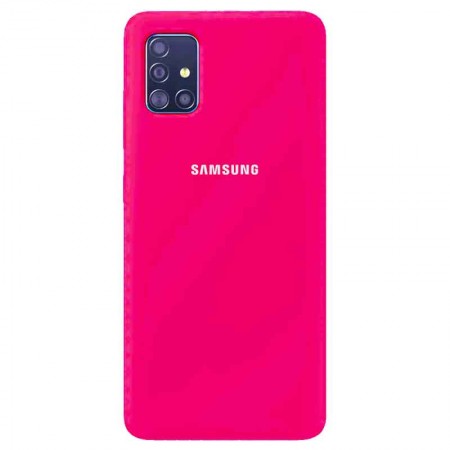 Чехол Silicone Cover Full Protective (AA) для Samsung Galaxy A51 Розовый (18461)