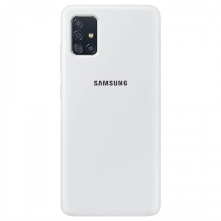 Чехол Silicone Cover Full Protective (AA) для Samsung Galaxy A71 Белый (23964)