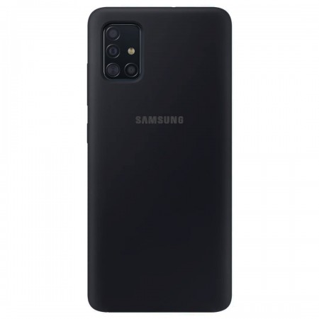 Чехол Silicone Cover Full Protective (AA) для Samsung Galaxy A71 Черный (18466)