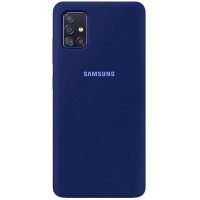 Чехол Silicone Cover Full Protective (AA) для Samsung Galaxy A71 Синій (18468)