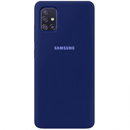 Чехол Silicone Cover Full Protective (AA) для Samsung Galaxy A71 Синий (18468)