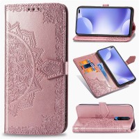 Кожаный чехол (книжка) Art Case с визитницей для Xiaomi Redmi K30 / Poco X2 Рожевий (4492)