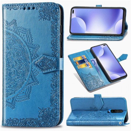 Кожаный чехол (книжка) Art Case с визитницей для Xiaomi Redmi K30 / Poco X2 Синий (4494)