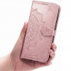 Кожаный чехол (книжка) Art Case с визитницей для Samsung Galaxy A51 Рожевий (13148)