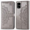 Кожаный чехол (книжка) Art Case с визитницей для Samsung Galaxy A51 Серый (13149)