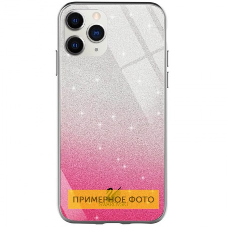 TPU+Glass чехол Swarovski для Samsung Galaxy S20 Малиновий (4628)