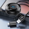 Адаптер USAMS US-SJ416 4 USB HUB Smart Adapter USB3.0+Type-C3.0 Чорний (29557)