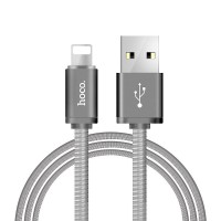 Дата кабель Hoco U5 ''Full-Metal'' Lightning Cable (1.2m) Серый (28749)