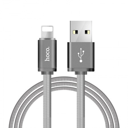 Дата кабель Hoco U5 ''Full-Metal'' Lightning Cable (1.2m) Серый (28749)