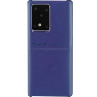 Кожаная накладка G-Case Cardcool Series для Samsung Galaxy S20 Ultra Синий (4690)