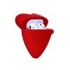 Силиконовый футляр Lucky Heart series для наушников AirPods 1/2 + кольцо Красный (16141)