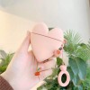 Силиконовый футляр Lucky Heart series для наушников AirPods2 + кольцо Розовый (4716)