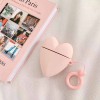 Силиконовый футляр Lucky Heart series для наушников AirPods2 + кольцо Розовый (4716)