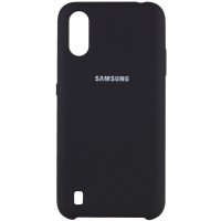 Чехол Silicone Cover (AA) для Samsung Galaxy A01 Чорний (4743)