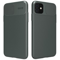 Карбоновая накладка Nillkin Camshield (шторка на камеру) для Apple iPhone 11 (6.1'') Зелений (12444)