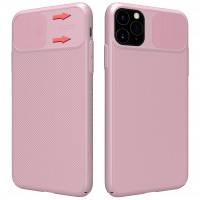 Карбоновая накладка Nillkin Camshield (шторка на камеру) для Apple iPhone 11 Pro Max (6.5'') Рожевий (12449)