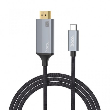 Переходник Hoco UA13 Type-C to HDMI (1.8М) Черный (14010)