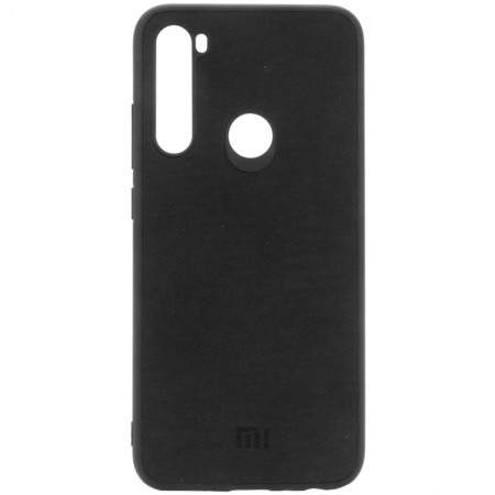 TPU чехол Textile Logo для Xiaomi Redmi Note 8 Черный (4814)