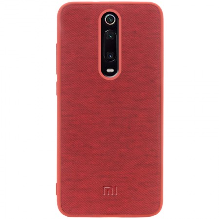 TPU чехол Textile Logo для Xiaomi Redmi K20 / K20 Pro / Mi9T / Mi9T Pro Красный (4815)