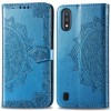 Кожаный чехол (книжка) Art Case с визитницей для Samsung Galaxy A01 Синий (13154)