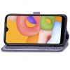 Кожаный чехол (книжка) Art Case с визитницей для Samsung Galaxy A01 Фіолетовий (13155)