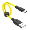 Дата кабель Hoco X21 Plus Silicone Type-C Cable (0.25m) Чорний (14019)
