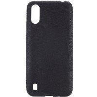 PU накладка Epik leather series для Samsung Galaxy A01 Чорний (4881)