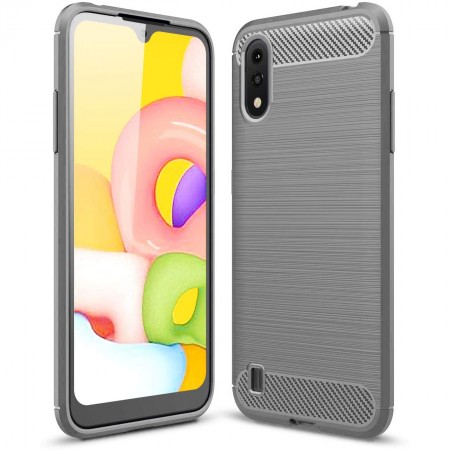 TPU чехол Slim Series для Samsung Galaxy A01 Серый (4921)