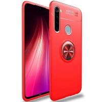 TPU чехол Deen ColorRing под магнитный держатель (opp) для Xiaomi Redmi Note 8T Красный (30005)