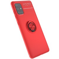 TPU чехол Deen ColorRing под магнитный держатель (opp) для Samsung Galaxy A71 Красный (4936)
