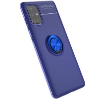 TPU чехол Deen ColorRing под магнитный держатель (opp) для Samsung Galaxy A71 Синій (4937)