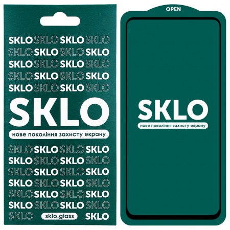 Защитное стекло SKLO 5D (full glue) для Samsung Galaxy A21 / A21s Чорний (13430)
