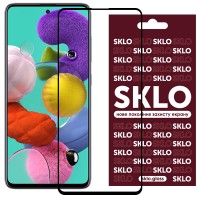 Защитное стекло SKLO 3D (full glue) для Samsung Galaxy A51 / M31s Чорний (13433)