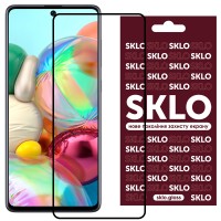 Защитное стекло SKLO 3D (full glue) для Samsung Galaxy A71 / Note 10 Lite / M51 / M62 Черный (13458)