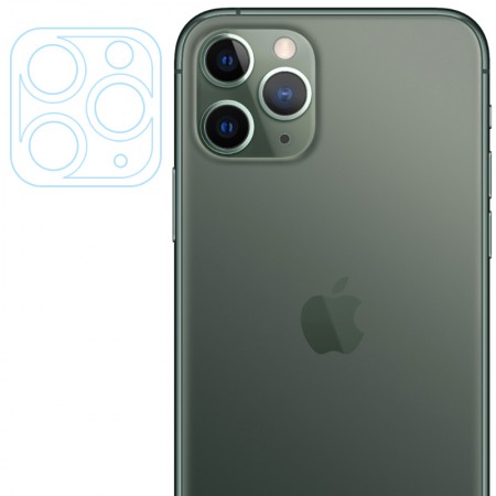 Гибкое защитное стекло 0.18mm на камеру и весь блок (тех.пак) для Apple iPhone 11 Pro / 11 Pro Max  Прозорий (13450)