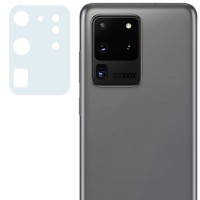 Гибкое защитное стекло 0.18mm на камеру (тех.пак) для Samsung Galaxy S20 Ultra Прозорий (24223)