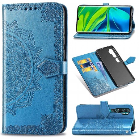 Кожаный чехол (книжка) Art Case с визитницей для Xiaomi Mi Note 10 / Note 10 Pro / Mi CC9 Pro Синий (17316)