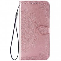 Кожаный чехол (книжка) Art Case с визитницей для Samsung Galaxy A41 Рожевий (17318)