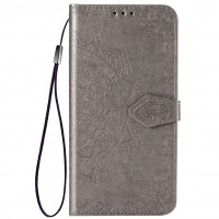 Кожаный чехол (книжка) Art Case с визитницей для Samsung Galaxy A41 Сірий (17319)