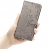 Кожаный чехол (книжка) Art Case с визитницей для Samsung Galaxy A41 Сірий (17319)