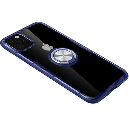 TPU+PC чехол Deen CrystalRing for Magnet (opp) для Apple iPhone 11 Pro Max (6.5'') Синий (4980)