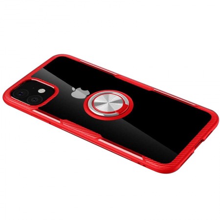 TPU+PC чехол Deen CrystalRing for Magnet (opp) для Apple iPhone 11 (6.1'') Червоний (4986)