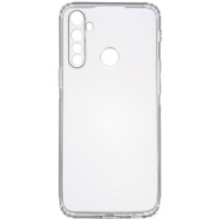 TPU чехол GETMAN Transparent 1,0 mm для Realme 5 Pro Білий (5004)