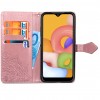 Кожаный чехол (книжка) Art Case с визитницей для Realme 5 Pro Рожевий (16158)