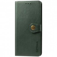 Кожаный чехол книжка GETMAN Gallant (PU) для Samsung Galaxy A01 Зелений (16168)