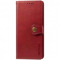 Кожаный чехол книжка GETMAN Gallant (PU) для Xiaomi Redmi Note 9s / Note 9 Pro / Note 9 Pro Max Червоний (5098)